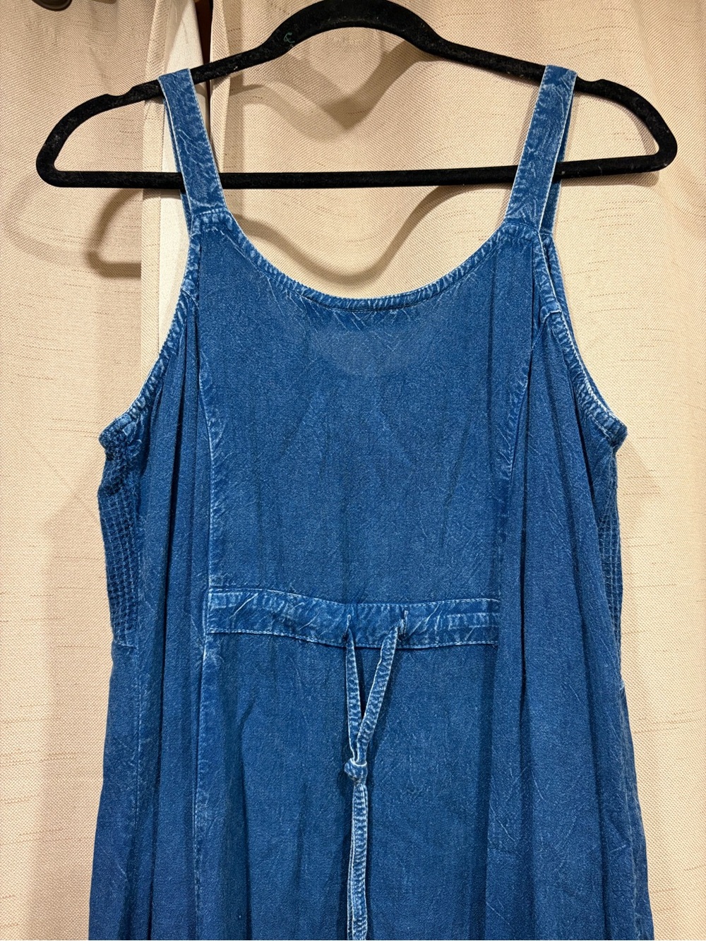 Vintage Raya Sun Blue Denim Button-Front Sunburst Dress - Picture 7 of 14